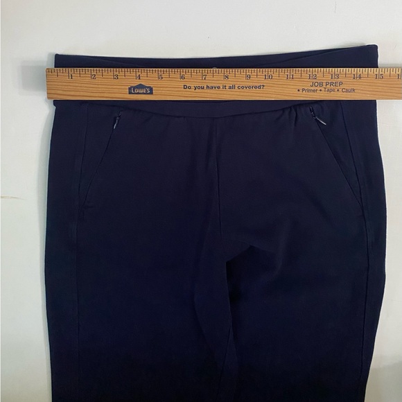 T by Talbots Activewear Yoga Tech Bootcut Pants Women Size Small Navy Dark Blue - Picture 3 of 14